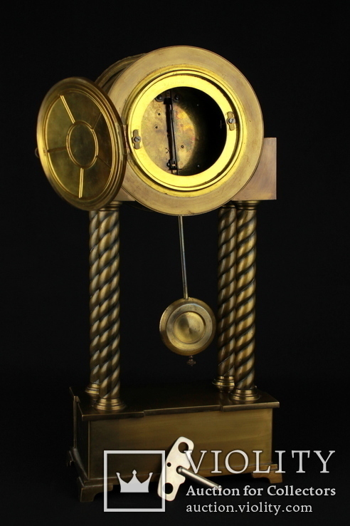 Старые интерьерные часы Hamburg-Amerikanische Uhrenfabrik (HAU). Германия (0311), фото №12