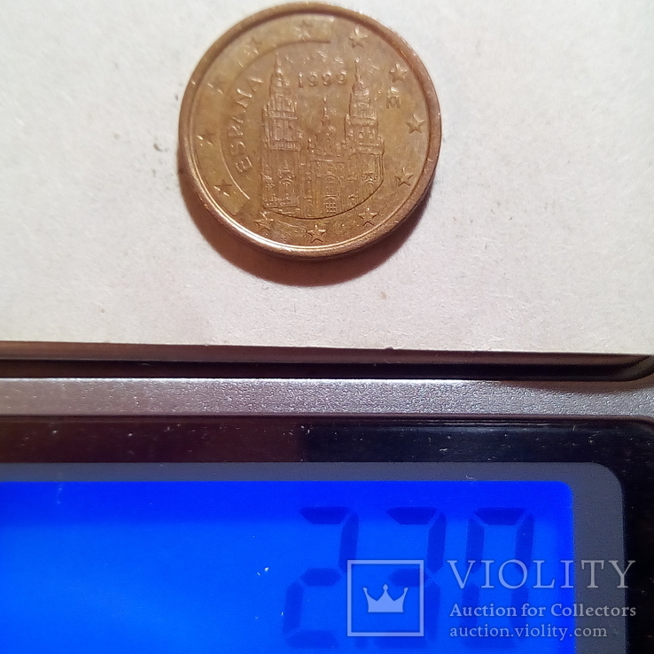 Испания 1 евро цент 1999 год (555), фото №5