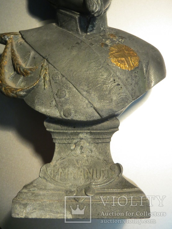 Скульптура. Король Виктор Эммануил II. Бюст, фото №10