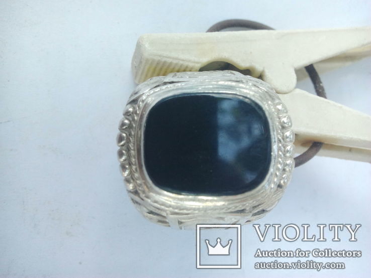 Мужской перстень серебро 925 пробы размер 20, фото №2