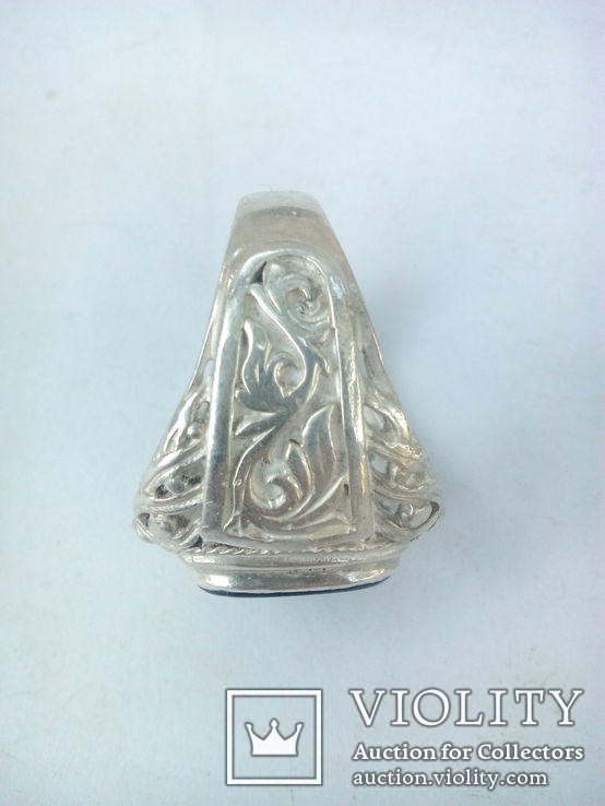 Мужской перстень серебро 925 пробы размер 20, фото №4