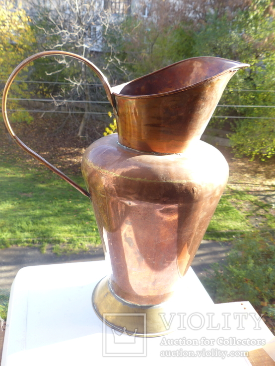 59 см - Старинная Зонтница - зонтовница зольник ваза МЕДЬ , Германия - 2,8 кг, фото №3