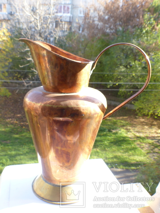 59 см - Старинная Зонтница - зонтовница зольник ваза МЕДЬ , Германия - 2,8 кг, фото №4