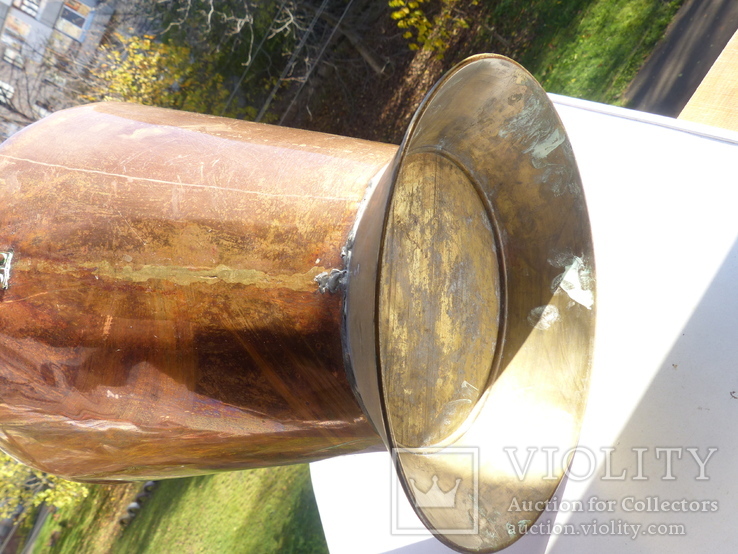 59 см - Старинная Зонтница - зонтовница зольник ваза МЕДЬ , Германия - 2,8 кг, фото №7