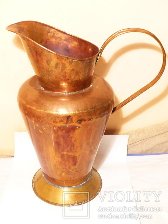 59 см - Старинная Зонтница - зонтовница зольник ваза МЕДЬ , Германия - 2,8 кг, фото №2