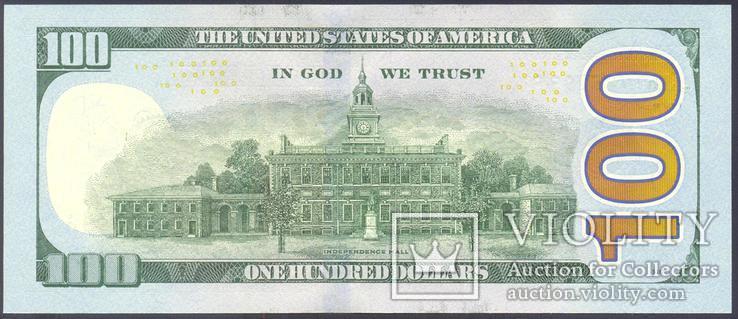 США - 100 $ долларов 2009 A - San Francisco (L12) - UNC, Пресс, фото №4