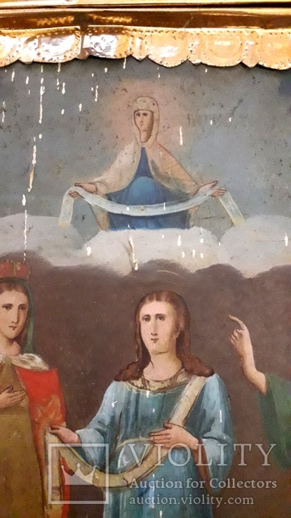 Икона Покрова Пресвятой Богородицы 46 на 53, фото №6