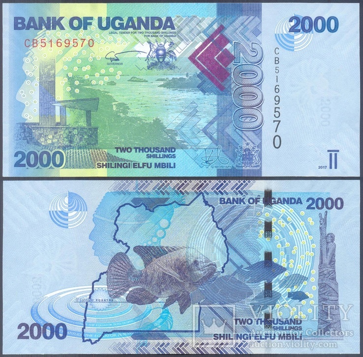 Уганда - 2000 шиллингов 2017 - UNC, Пресс, фото №2