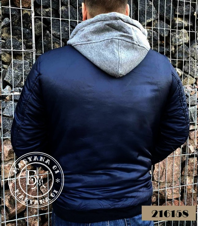 Мужская куртка бомбер размер М (46), фото №5