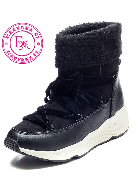 Черные зимние ботинки, полусапожки, угги на меху 40 размер, фото №3