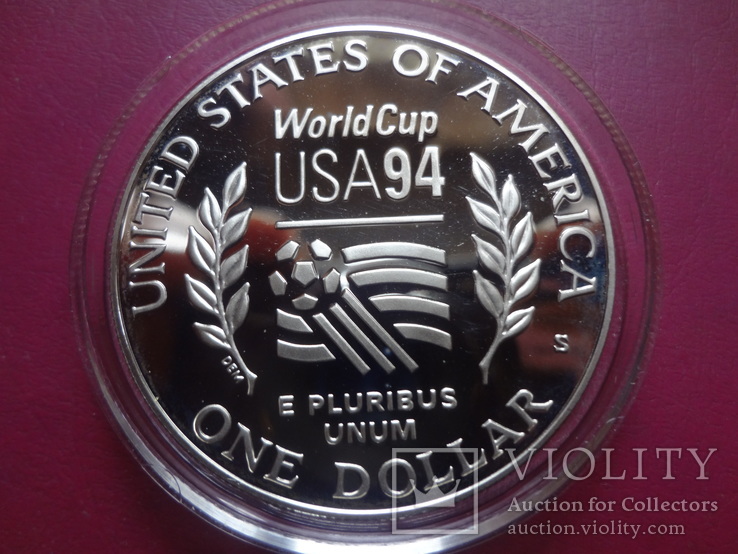 1 доллар 1994  США  серебро   (S.5.6)~, фото №3
