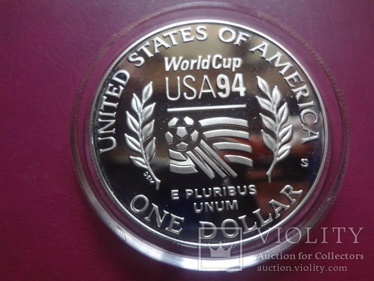 1 доллар 1994  США  серебро   (S.5.6)~, фото №4