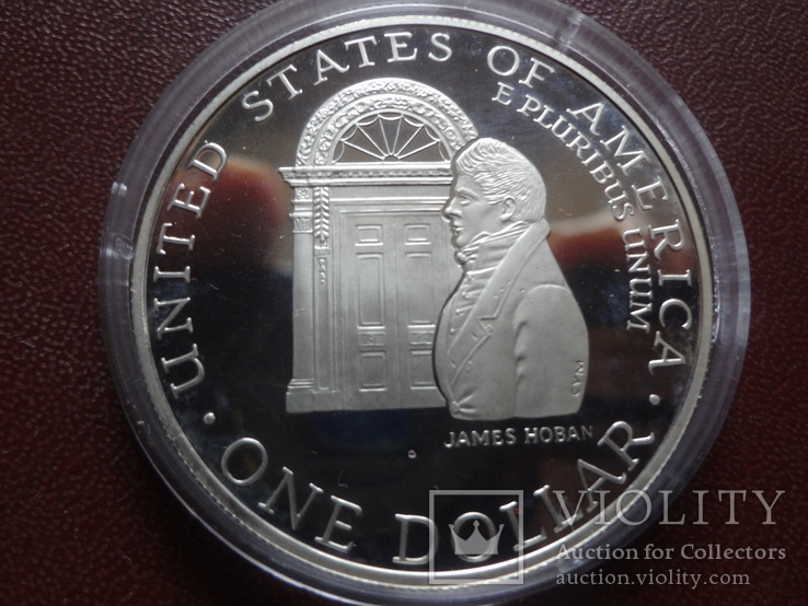 1 доллар 1992  США  серебро   (8.4.1)~, фото №2