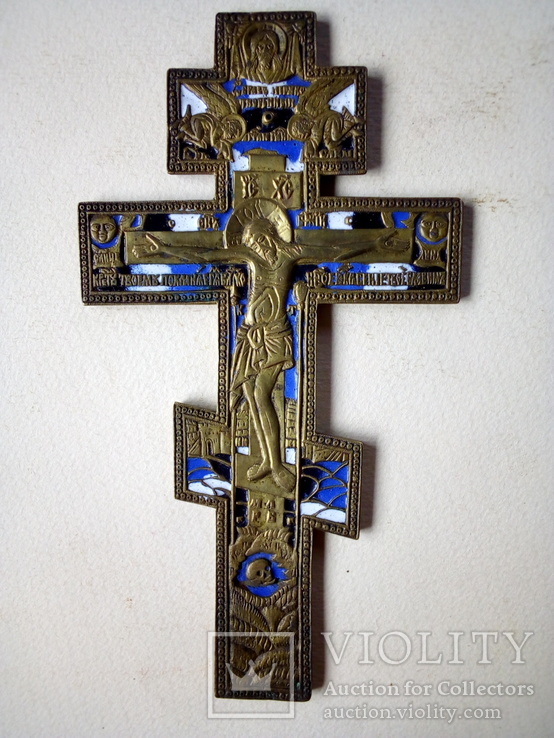 Кіотний Хрест. 3 емалі. 20 х 11 см, фото №2