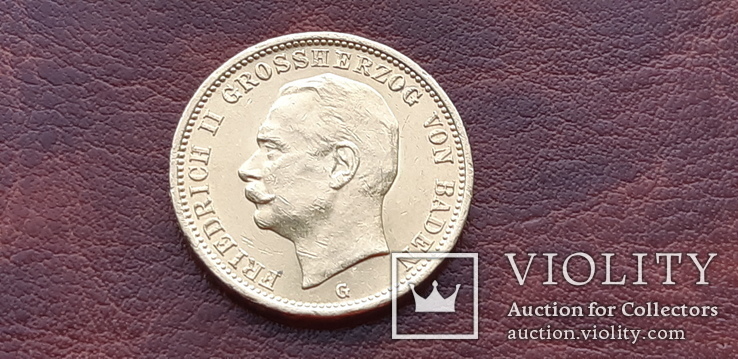 Золото 20 марок 1912 г. Баден, фото №4