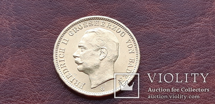 Золото 20 марок 1912 г. Баден, фото №5
