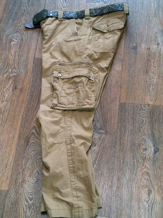 George - фирменные штаны разм.32 с кожаным ремнем, photo number 3
