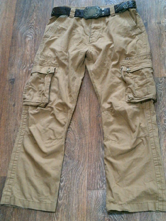 George - фирменные штаны разм.32 с кожаным ремнем, фото №6