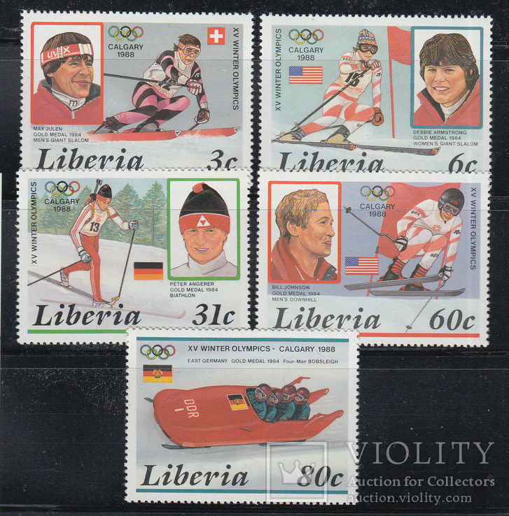 Либерия 1987 Олимпиада Калгари
