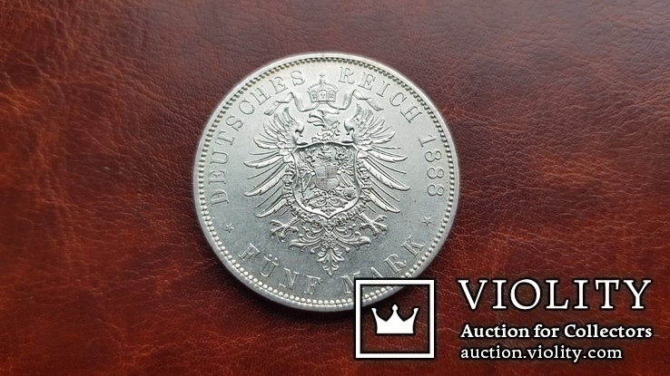 5 марок 1888 г.  Пруссия. Фридрих III., фото №10