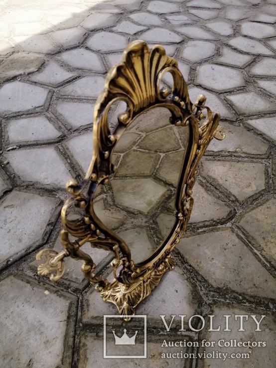 Дамське дзеркало /  Дамское будуарное зеркало. Бронза., фото №5