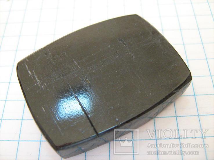 Натуральный Черный Турмалин Шерл 34 х 25.5 х 8 мм Двухсторонний 93,55 ct Большой 031, фото №7