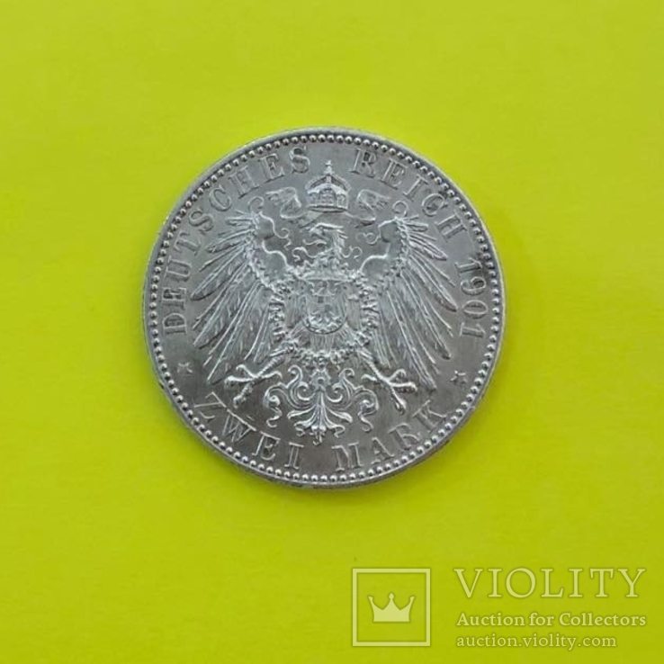 Німецька імперія 2 марки, 1901 200-та річниця - Королівство Пруссія, фото №3