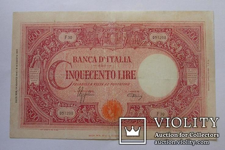 Italy Италия 500 лир 1944, фото №2