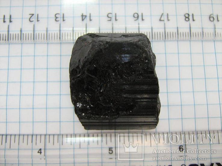 Натуральный Черный Турмалин Шерл Кристалл 233.25 ct 46.65 грамм Большой Камень 012, фото №3