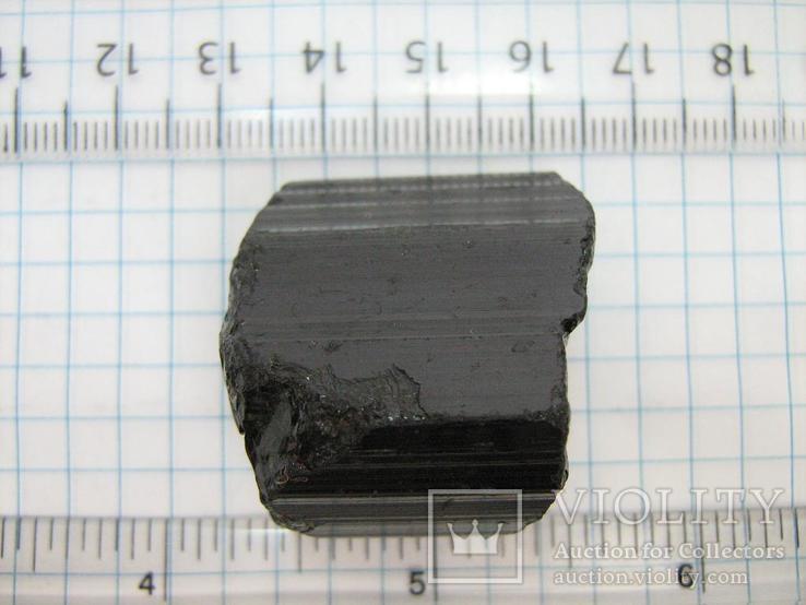 Натуральный Черный Турмалин Шерл Кристалл 233.25 ct 46.65 грамм Большой Камень 012, фото №5