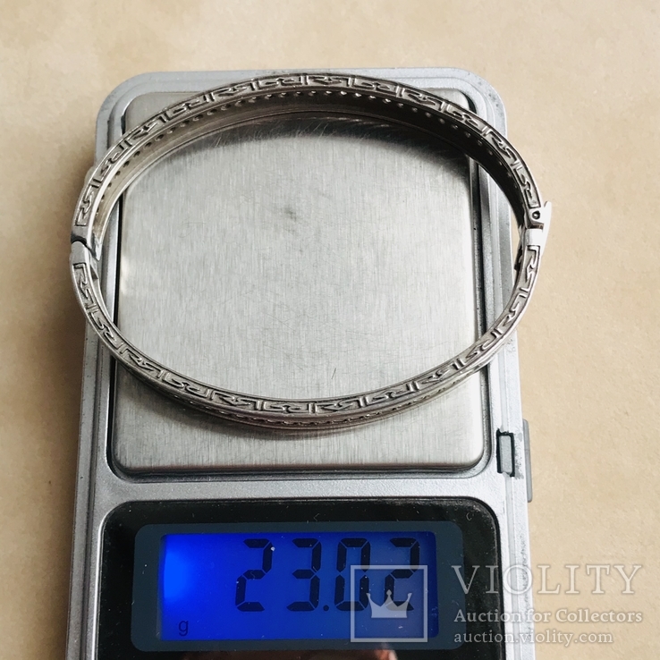 Серебряный браслет с камнями,Италия,вес 23 грамм, фото №8