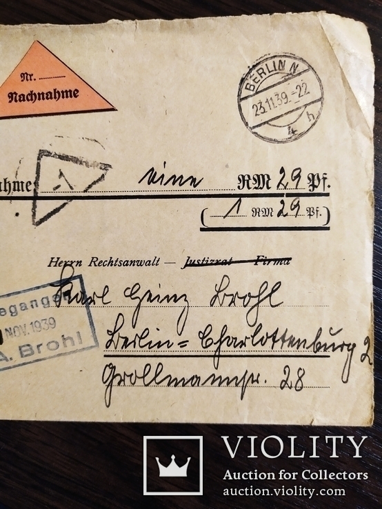 Конверт Германия 1939 года, фото №4
