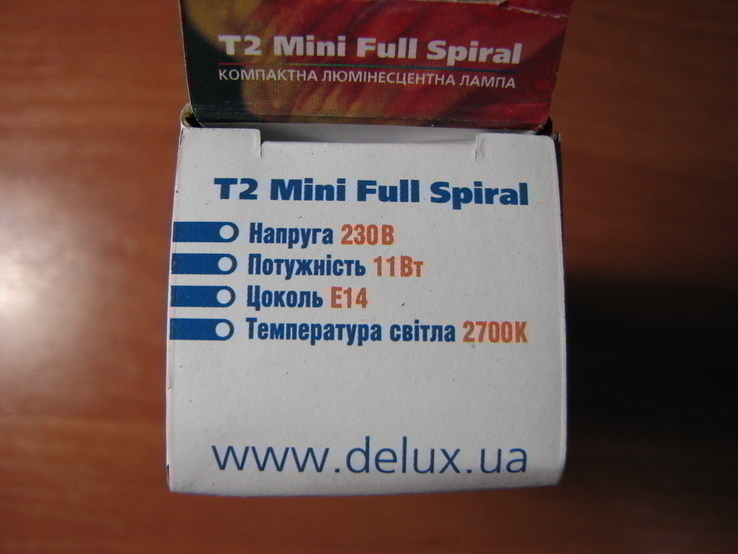Лампочки энергосберегающие Delux T2 Mini Full Spiral 11Вт E14 2700, Лот - 5 шт., photo number 11