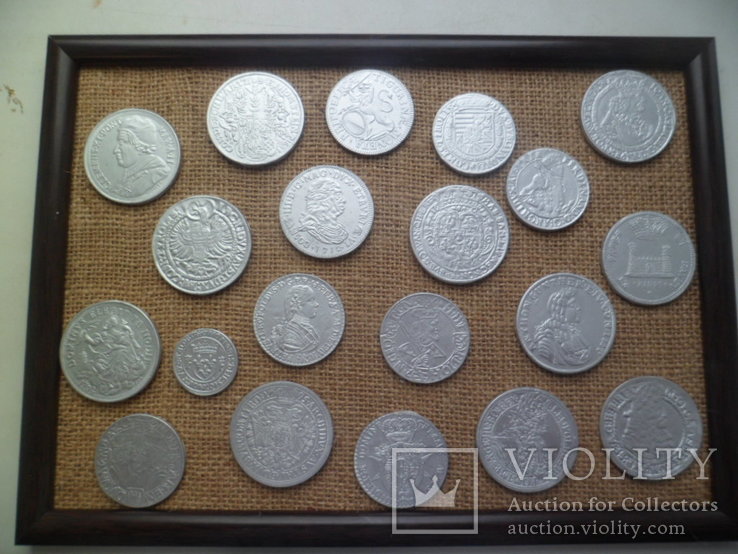 Копії срібних монет  30см 21 см, фото №2