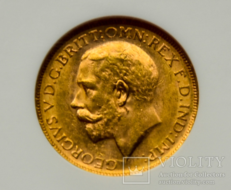 Sovereign gold, 1913, HA капсулa, фото №2