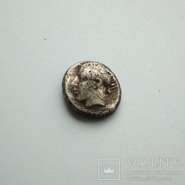 Диобол (серебро)  Эолида, г.Элайа, 450 - 400 гг.до н.э.