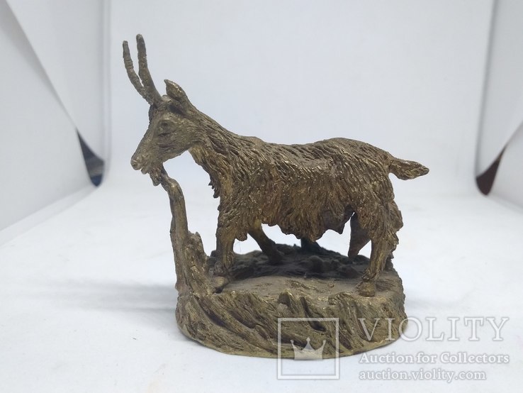 Бронзовая скульптура Горная коза, фото №2