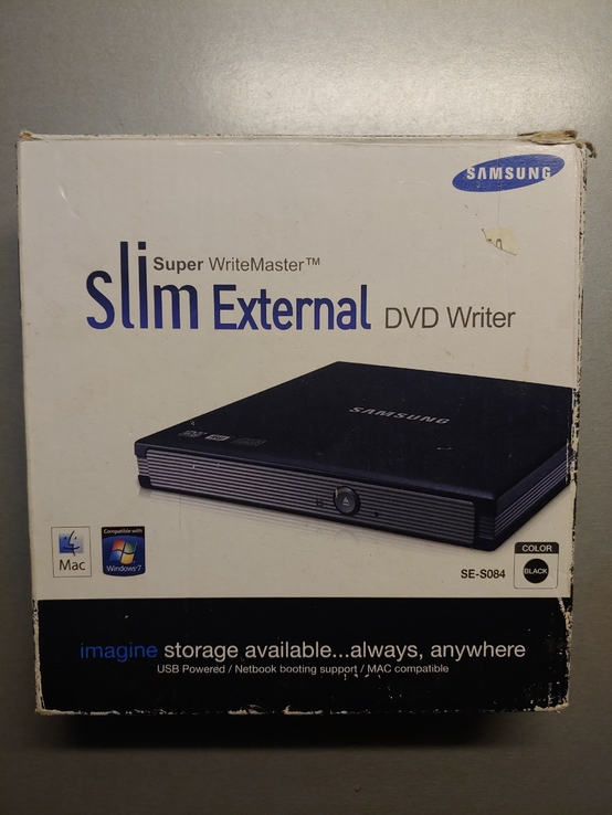 Slim external DVD writer Samsung SE-S084