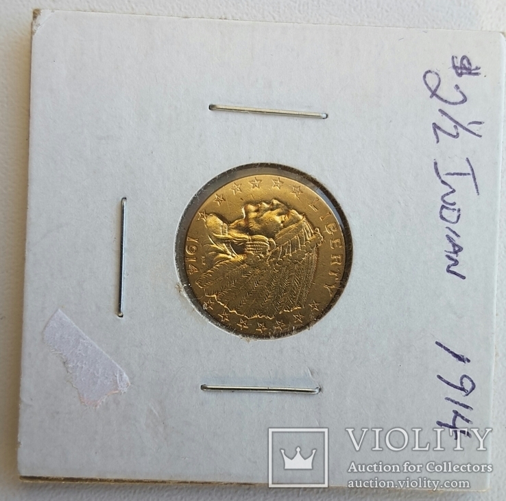 2,5 Доллара США 1914года (Р) редкие, фото №4