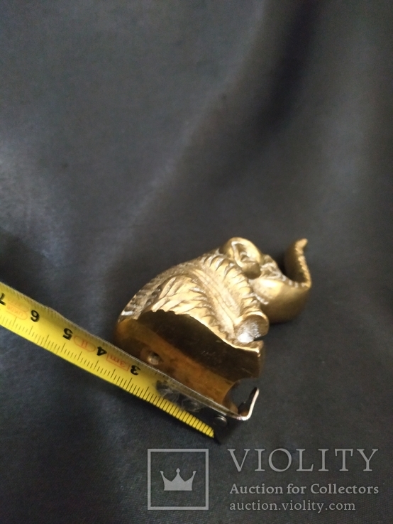 Латунный слон вес 180 грам, фото №3