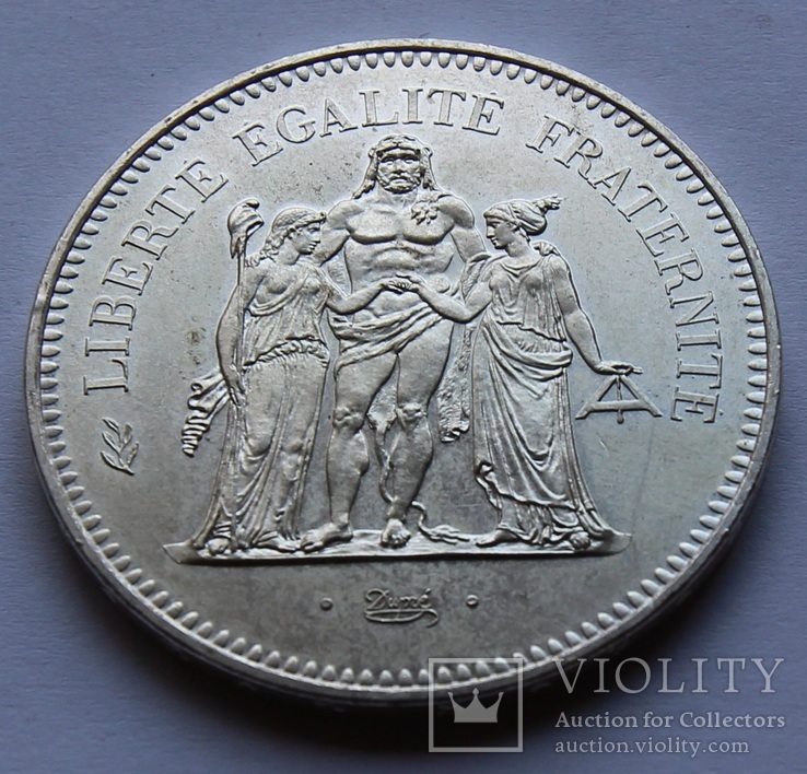 50 франков 1974 год Франция серебро 30 грамм