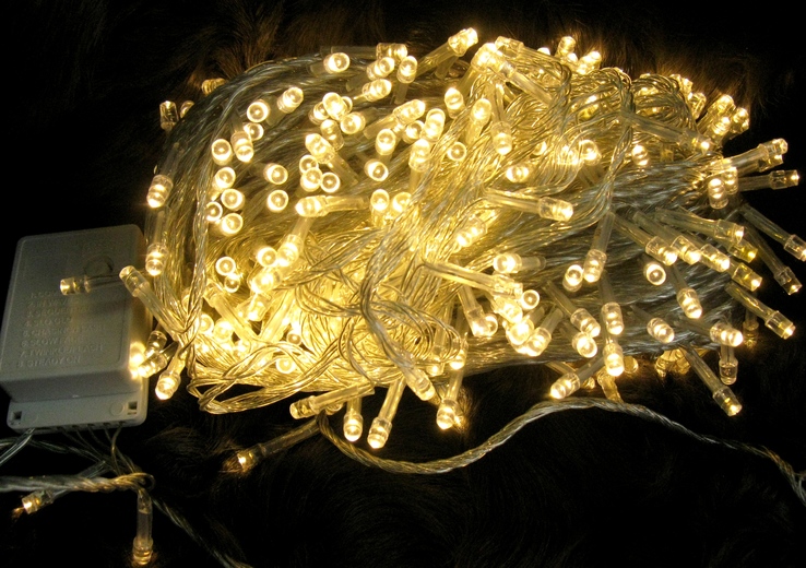 Гирлянда , 500 LED тепло белый цвет свечения  , Новорічна гірлянда, фото №5