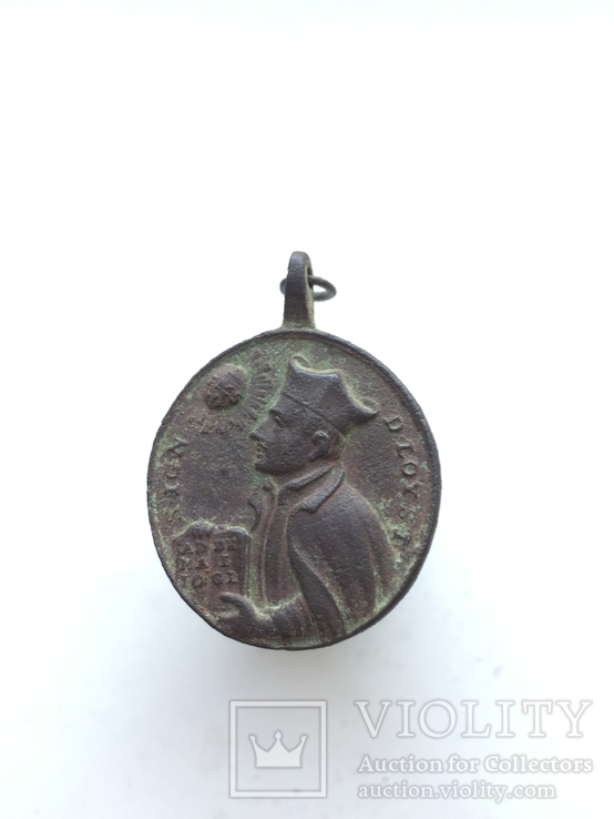 Католический медальон 19-го в., Италия, фото №2