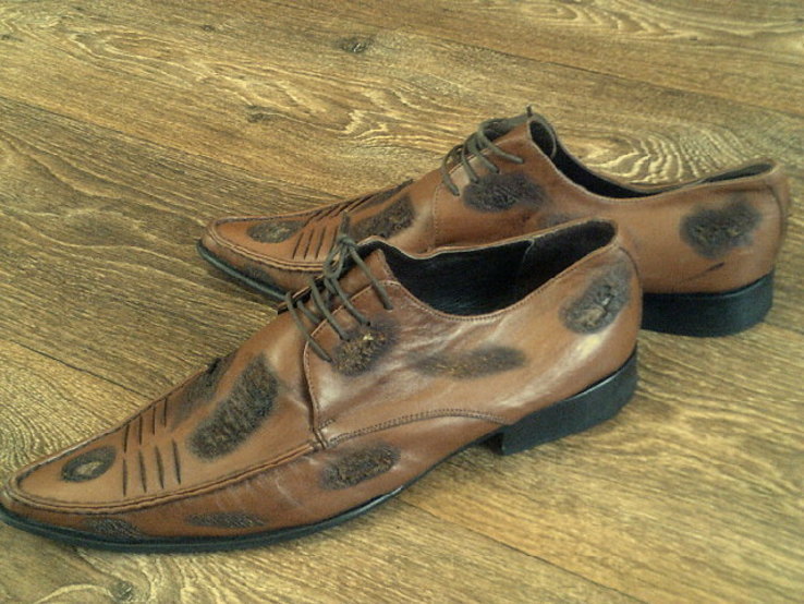 Carlo Buruni(Италия) - фирменные кожаные туфли раз.42.5 Италия, фото №12