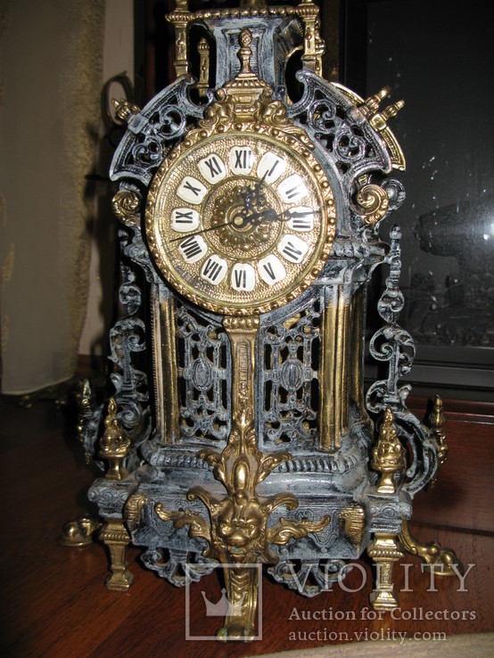 Бронзовые большие часы 55 см, фото №12