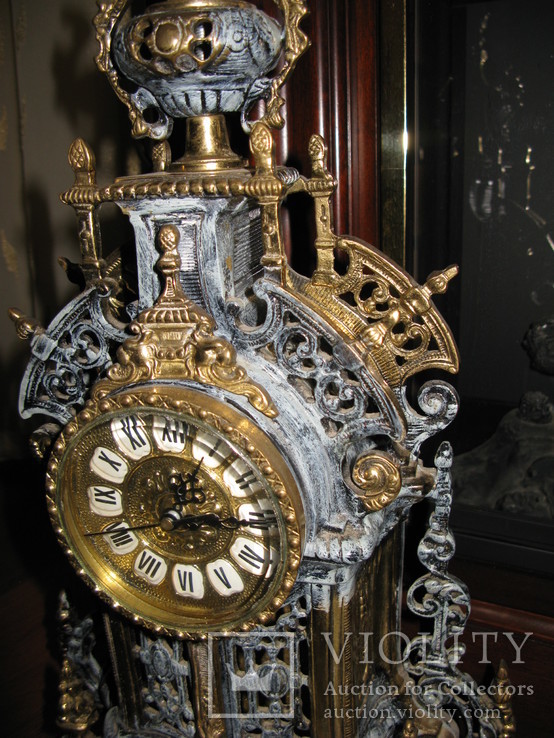 Бронзовые большие часы 55 см, фото №13