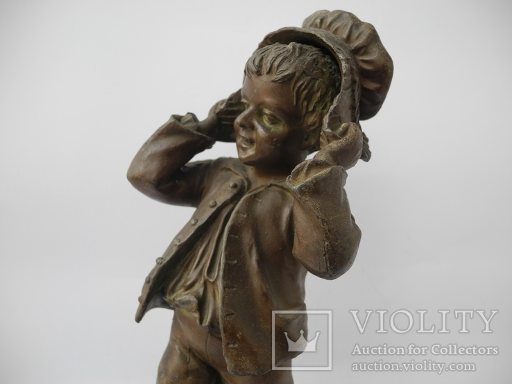 Старинная Фигура Мальчик ( Европа 19 век ) 32 см., фото №4