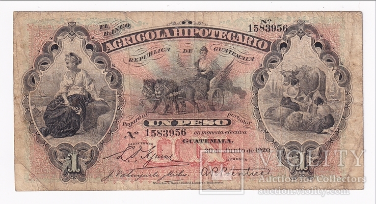 Гватемала 1 Песо 1920 года, фото №2