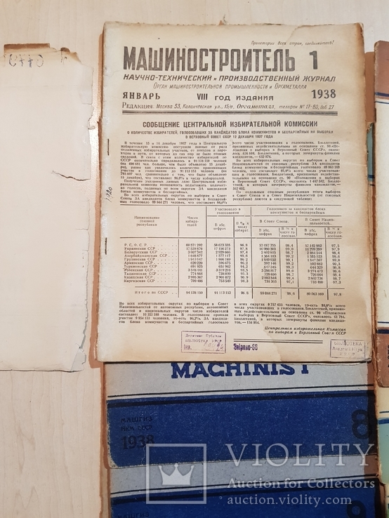 Машиностроитель 1938 год. № 1,4,5,6,7,8,9,10., фото №3