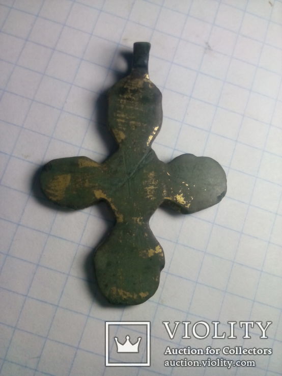 Натільний хрестик КР в позолоті, фото №9